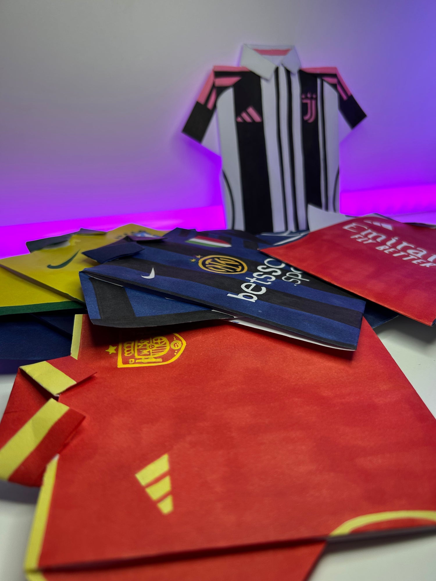 Maillots de Foot en Origami
