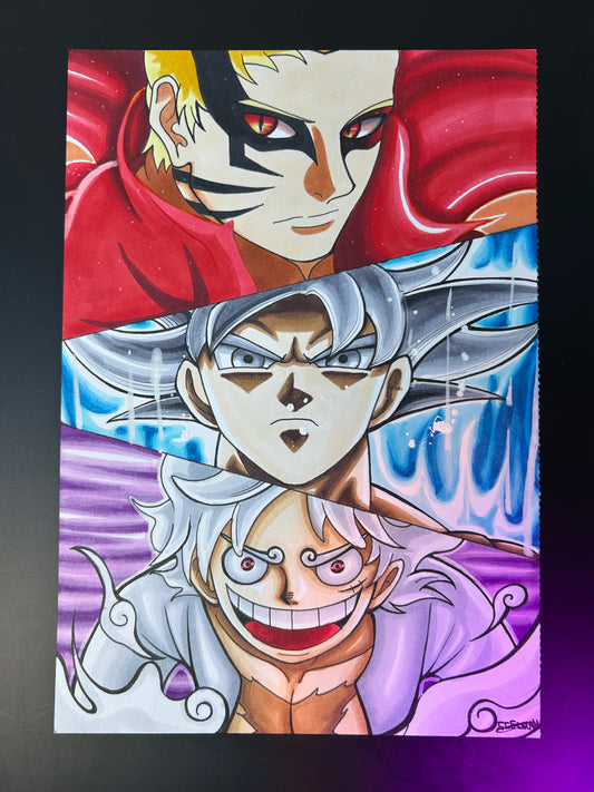 Naruto x Sangoku x Luffy