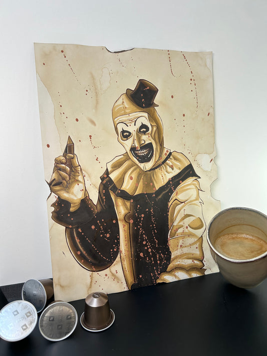 Art le clown au café