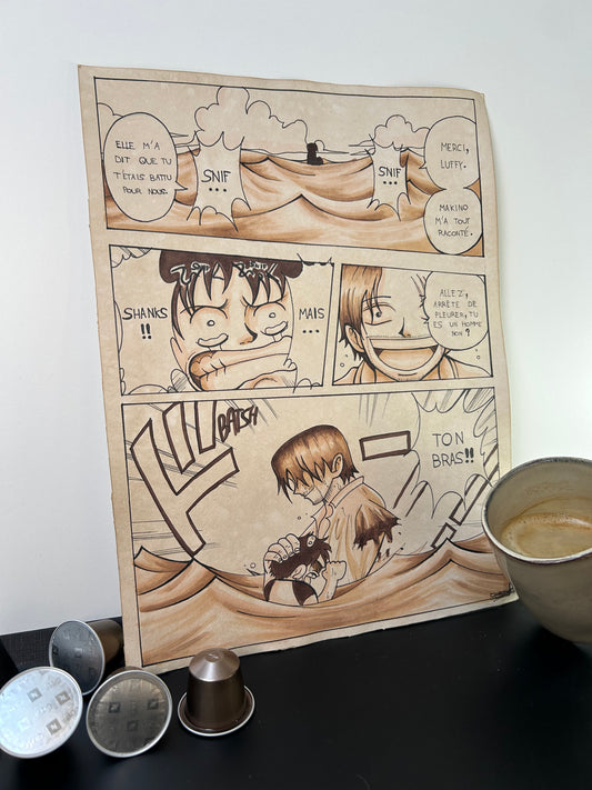 Planche Luffy X Shanks/ au café
